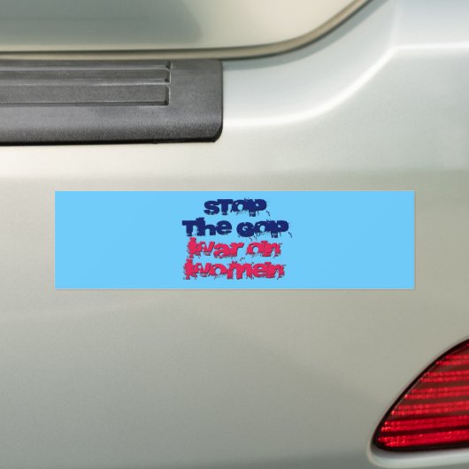 Stop met de GOP-oorlog tegen vrouwen Bumpersticker (Op auto)