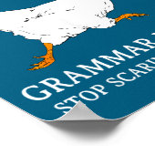 Stop Met De Kippen Engelse Grammatica Grappig T Poster (Hoek)