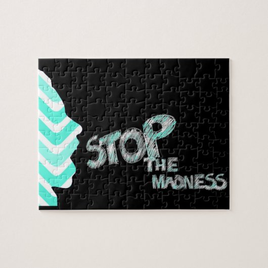 Stop met de Madness Jigzaag Puzzle Legpuzzel (Horizontaal)