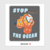STOP MET DE OCEAAN ONDERZEEËR OCTOPUS STICKER (Vel)