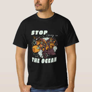 STOP MET DE OCEAAN ONDERZEEËR OCTOPUS T-SHIRT