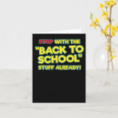 Stop met de rug naar school dingen al kaart (Gele Bloem)