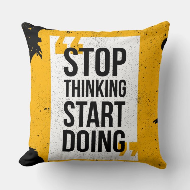 Stop met denken Begin met draaien Kussen (Voorkant)