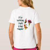 Stop met denken om te beginnen t-shirt (Achterkant)