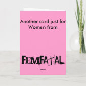 Stop met dierproeven feministische humor verjaarda kaart (Achterkant)