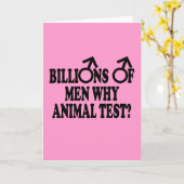 Stop met dierproeven feministische humor verjaarda kaart (Gele Bloem)