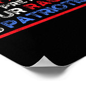 Stop met doen alsof je racisme patriottisme is, an poster (Hoek)