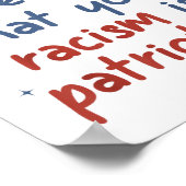 Stop met doen alsof je racisme patriottisme is poster (Hoek)