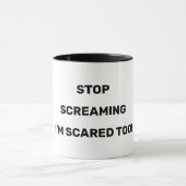 Stop met draaien Ik ben te zwart voor tekst. Mok (Midden)