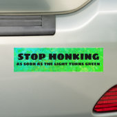 Stop met draaien zodra het licht groen wordt bumpersticker (Op auto)