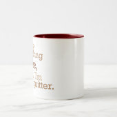 Stop met Drink koffie Tweekleurige Koffiemok (Center)