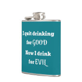 Stop met Drink voor goed... nu drink ik voor EVIL Heupfles (Links)
