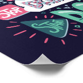 Stop met dromen, begin donkerblauw te doen poster (Hoek)