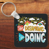 Stop met dromen, begin met black metal sleutelhanger (Voorkant)