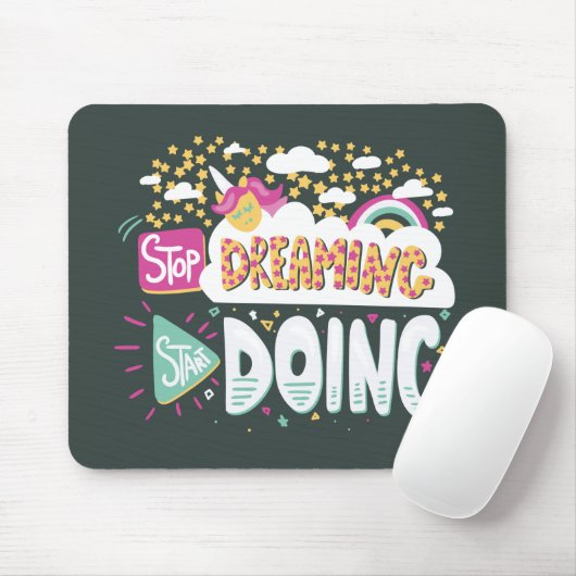 Stop met dromen, begin met bosgroen muismat (Met muis)
