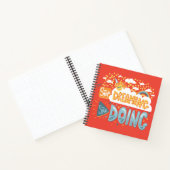 Stop met dromen, begin met donker koraal notitieboek (Binnen)