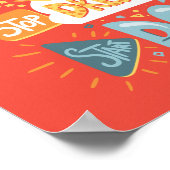 Stop met dromen, begin met donker koraal poster (Hoek)