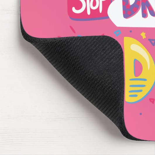 Stop met dromen, begin met donker violet muismat (Hoek)