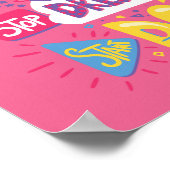 Stop met dromen, begin met donker violet poster (Hoek)