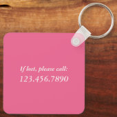 Stop met dromen, begin met donker violette metal sleutelhanger (Achterkant)