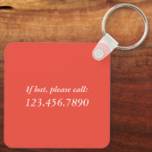 Stop met dromen, begin met donkere koraalmetaal sleutelhanger (Achterkant)