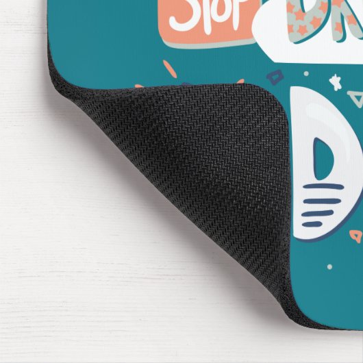 Stop met dromen, begin met donkere turquoise muismat (Hoek)