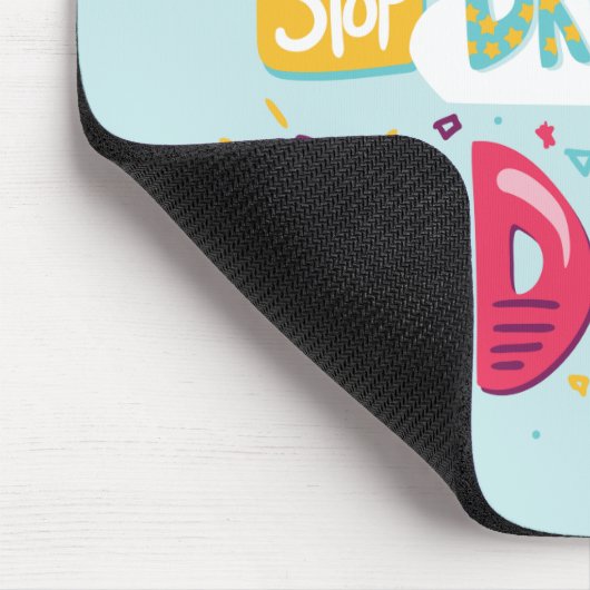 Stop met dromen, begin met het doen van Bleke turq Muismat (Hoek)