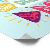 Stop met dromen, begin met het doen van Bleke turq Poster (Hoek)