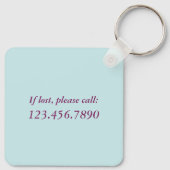 Stop met dromen, begin met het doen van Bord turqu Sleutelhanger (Achterkant)