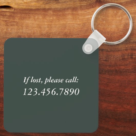 Stop met dromen, begin met het doen van Forest Gre Sleutelhanger (Achterkant)