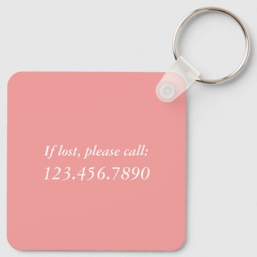 Stop met dromen, begin met het doen van licht zalm sleutelhanger (Achterkant)