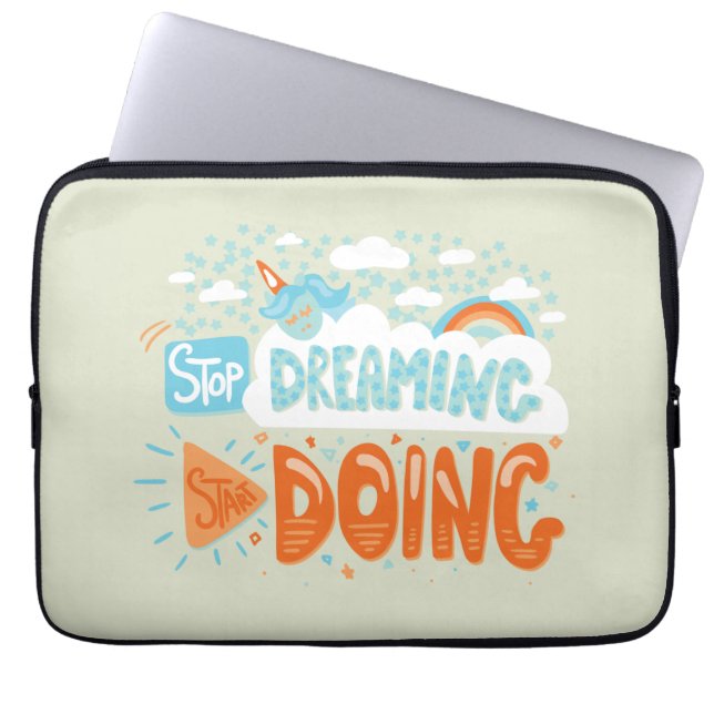 Stop met dromen, begin met Honeydew Laptop Sleeve (Voorkant)