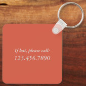 Stop met dromen, begin met Oranje rode metal Sleutelhanger (Achterkant)