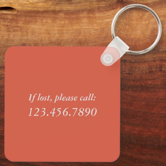 Stop met dromen, begin met Oranje rode metal Sleutelhanger (Achterkant)