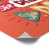 Stop met dromen, begin met Oranje rood doen Poster (Hoek)