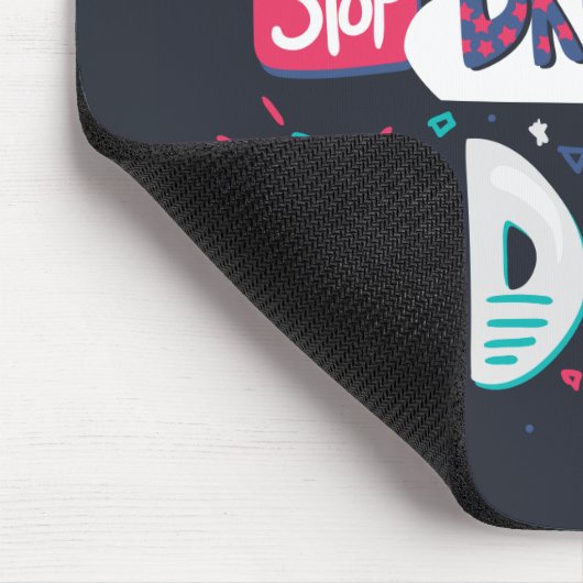 Stop met dromen, begin met schaduwzwart doen muismat (Hoek)