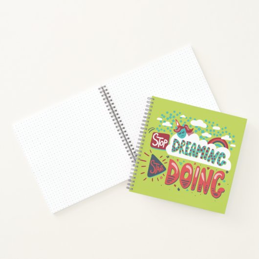 Stop met dromen, begin met zachte Limoen Notitieboek (Binnen)