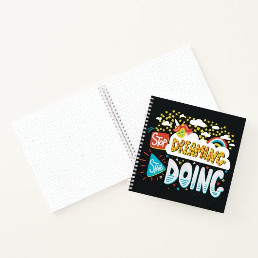 Stop met dromen, begin met zwart doen notitieboek (Binnen)