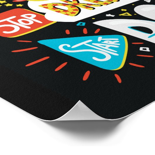 Stop met dromen, begin met zwart doen poster (Hoek)