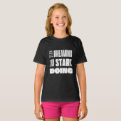 Stop met dromen en begin met Motivatie typografie T-shirt (Voorkant volledig)