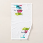Stop met een druppel te zijn bad handdoek (Handdoek)