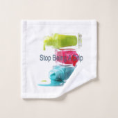 Stop met een druppel te zijn bad handdoek (Wasdoekje)