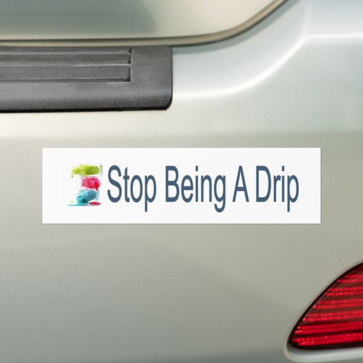 Stop met een druppel te zijn bumpersticker (Op auto)