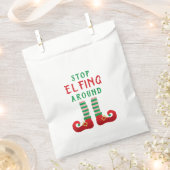 Stop met Elfing rond Funny Gezegde Green Bedankzakje (Geknipt)