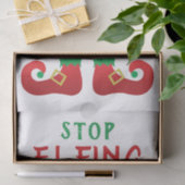 Stop met Elfing rond het grappige kerstGezegde Elf Tissuepapier (Geschenk)