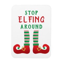 Stop met Elfing rond het grappige kerstGezegde Magneet