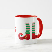 Stop met Elfing rond het grappige kerstGezegde Mok (Voorkant rechts)