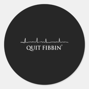 Stop met Fibbin' Funny Cardiology Squad Heart Card Ronde Sticker