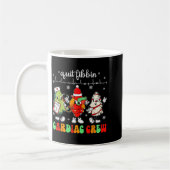 Stop Met Fibbin Hartelijke Kerstploeg Harttechnici Koffiemok (Links)
