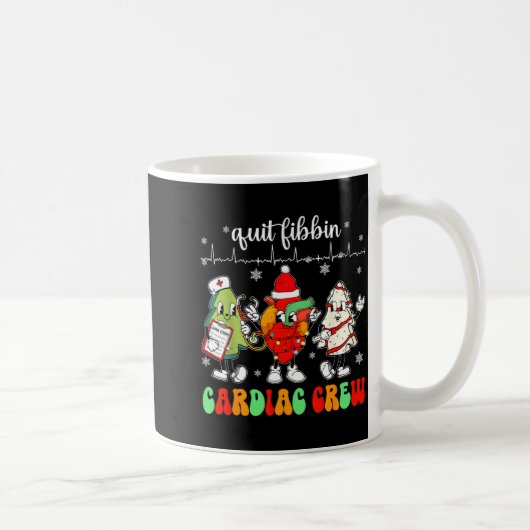 Stop Met Fibbin Hartelijke Kerstploeg Harttechnici Koffiemok (Rechts)